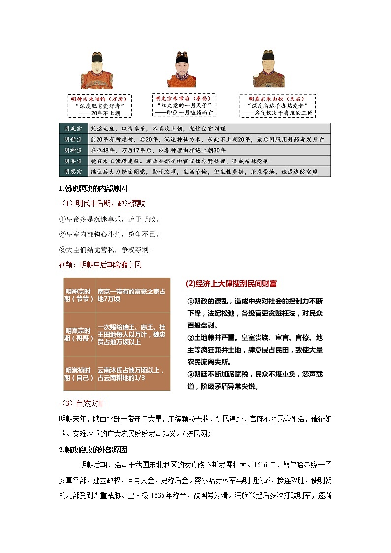 部编版历史七年级下册 第17课 明朝的灭亡 授课课件+教案+视频素材02