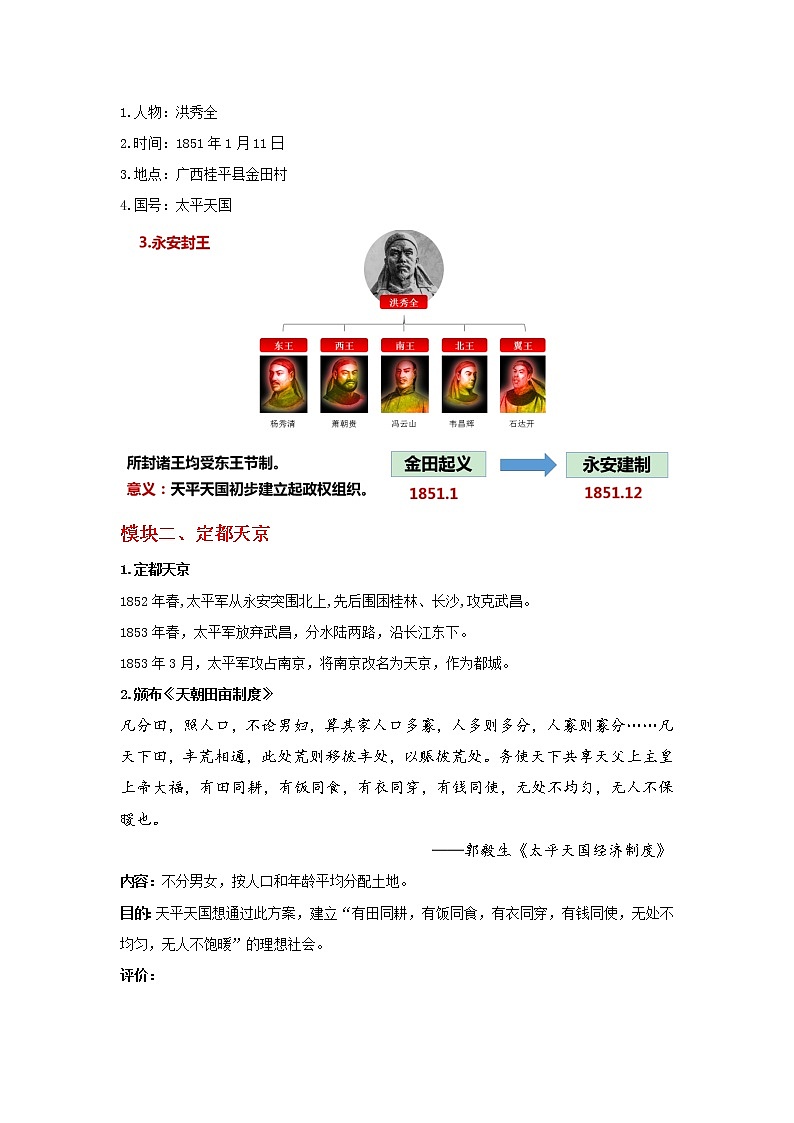 部编版历史八年级上册 第3课 太平天国运动 教学课件+教案+视频素材02