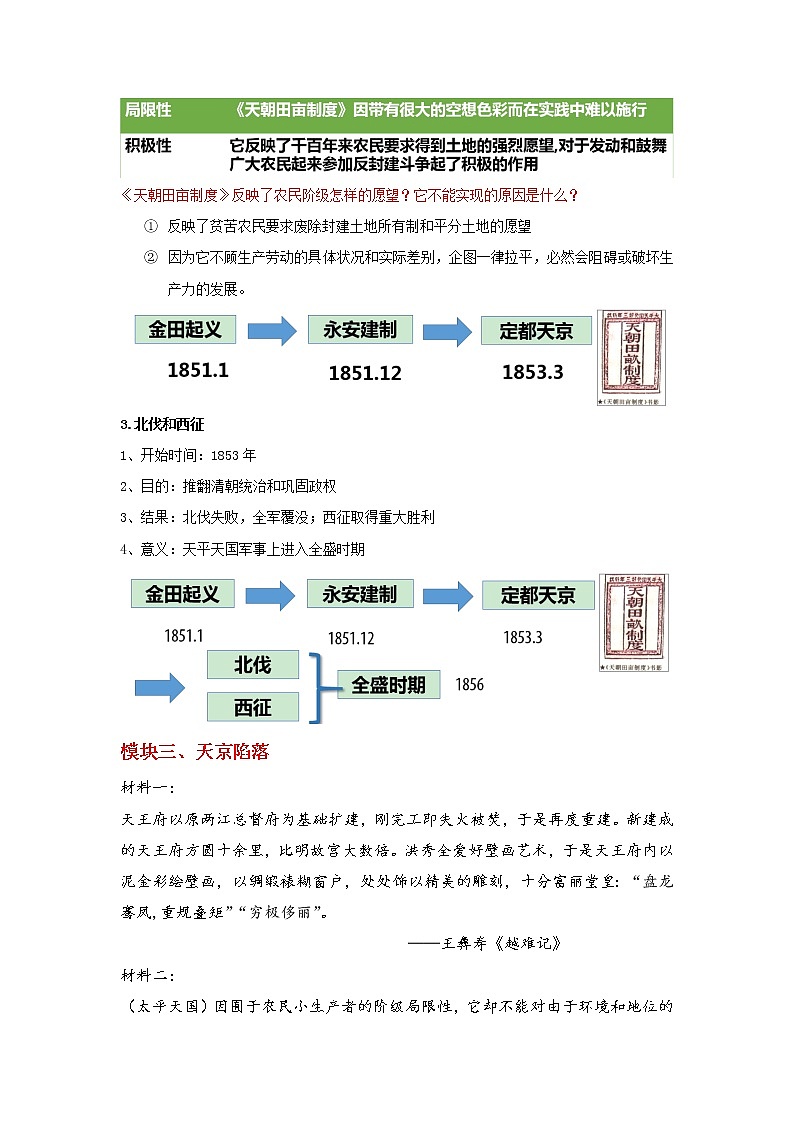 部编版历史八年级上册 第3课 太平天国运动 教学课件+教案+视频素材03
