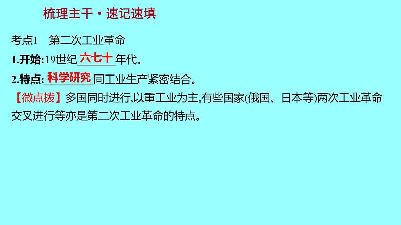 2022 云南 历史 中考复习 第二十四单元 第二次工业革命和近代科学文化 课件第3页