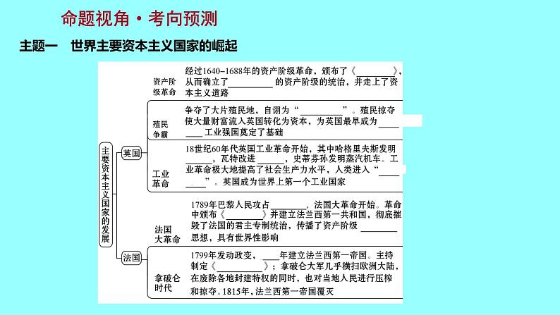 2022 云南 历史 中考复习 专题七 资本主义社会的产生、巩固与发展——大国崛起探出路 课件第3页