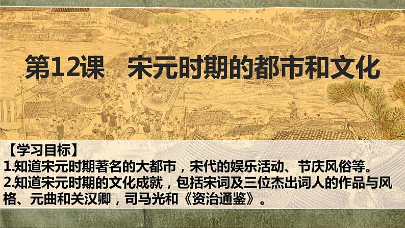 2.12宋元时期的都市和文化课件2021_2022学年部编版七年级下册历史第3页