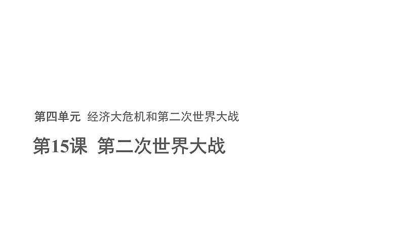 4.15第二次世界大战课件2021-2022学年部编版九年级历史下册01