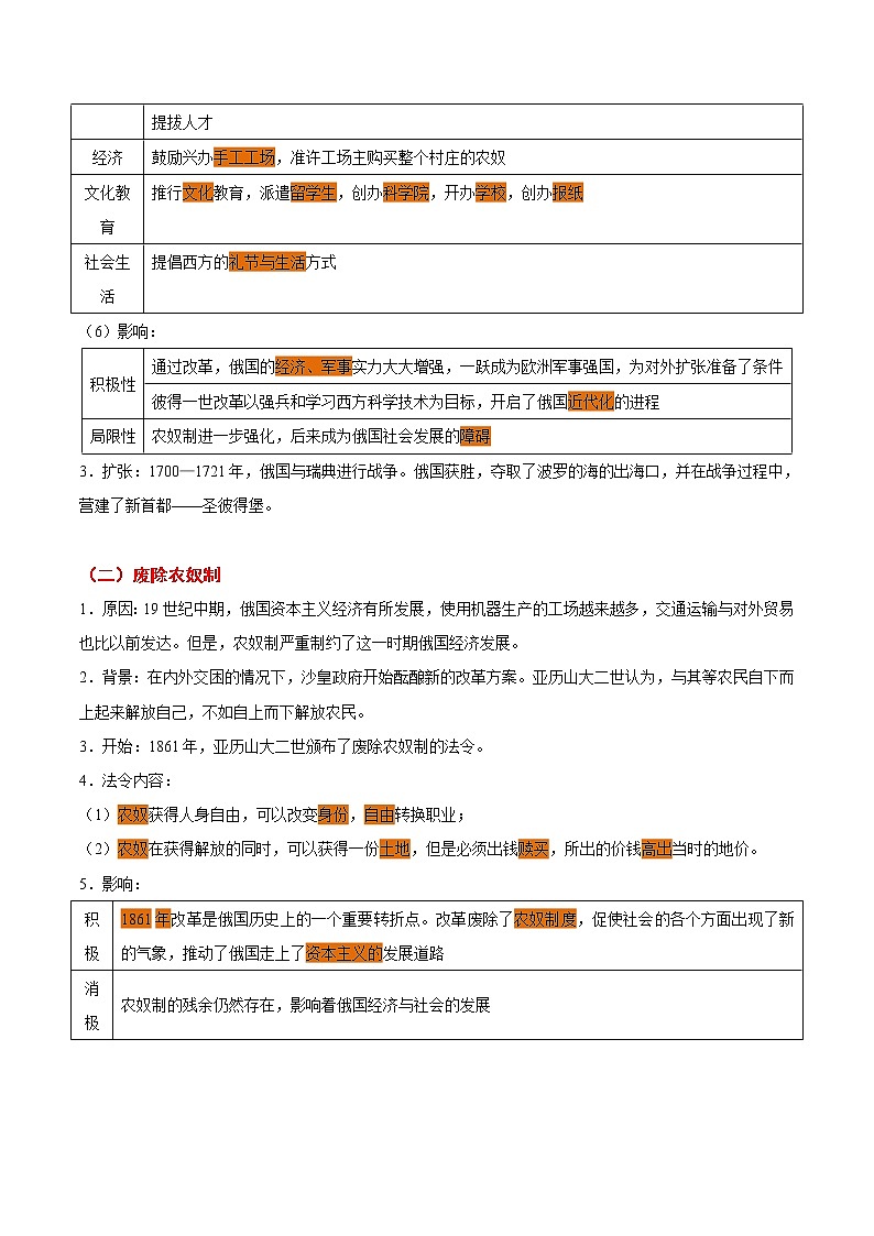 备战2022年中考历史考点一遍过   考点22 资本主义制度的扩展】第3页
