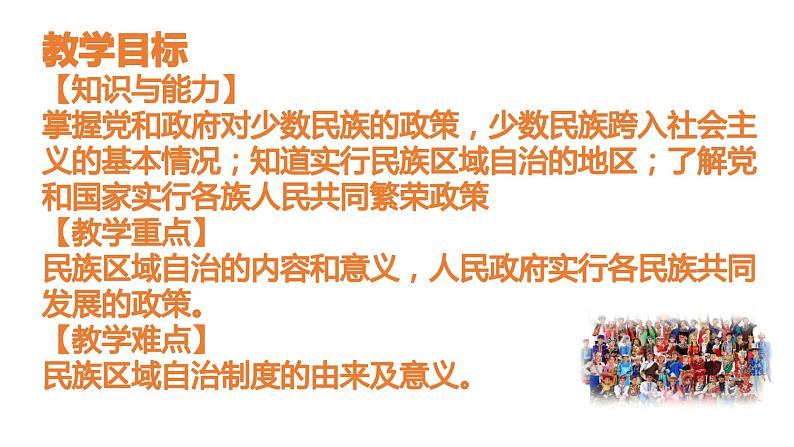 第12课民族大团结课件2021-2022学年部编版八年级历史下册02