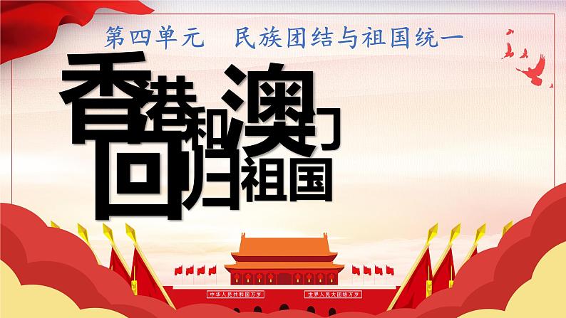 4.13香港和澳门回归祖国课件2021-2022学年部编版历史八年级下册01