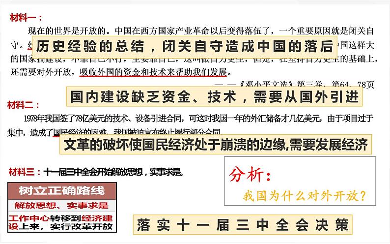 3.9对外开放课件2021-2022学年部编版八年级历史下册07