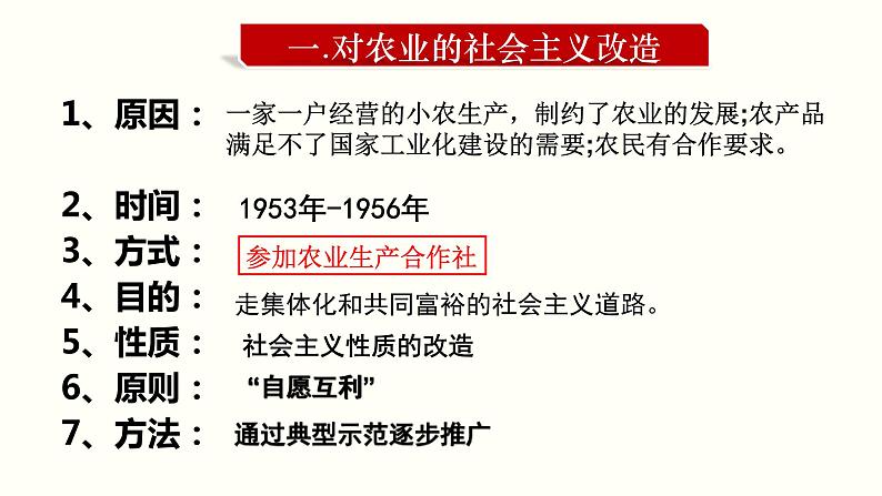 第5课 三大改造 备课课件——2020-2021学年部编版历史八年级下册07