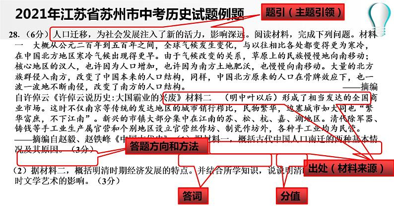 ［备考2022］中考历史二轮专题复习：从人口迁移看中国古代社会发展复习课件03