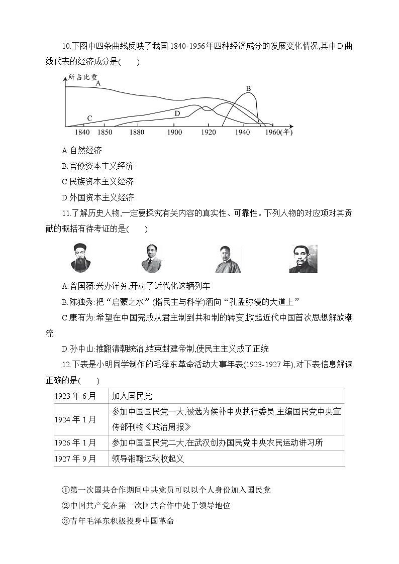 2022年广东省深圳市初中毕业生学业考试历史全真模拟试卷(二)（word版含答案）第3页