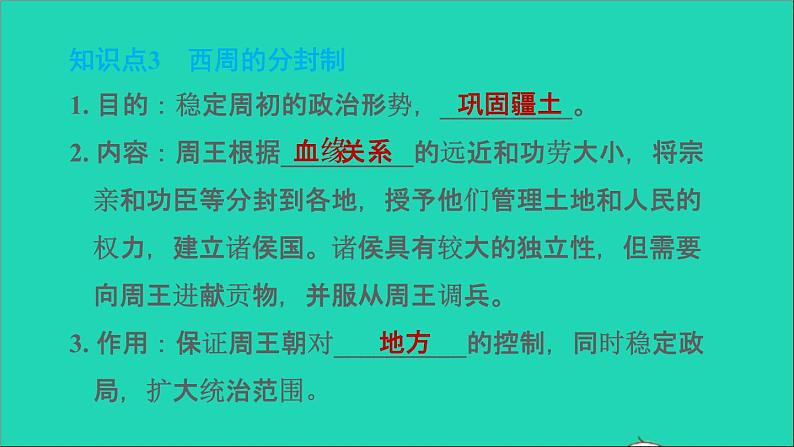 部编版七年级历史上册第二单元夏商周时期：早期国家与社会变革第4课夏商周的更替习题课件新人教05