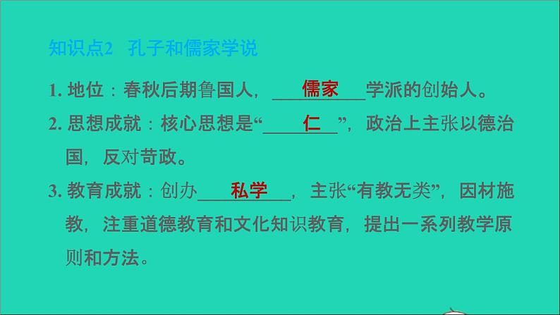 部编版七年级历史上册第二单元夏商周时期：早期国家与社会变革第8课百家争鸣习题课件新人教03