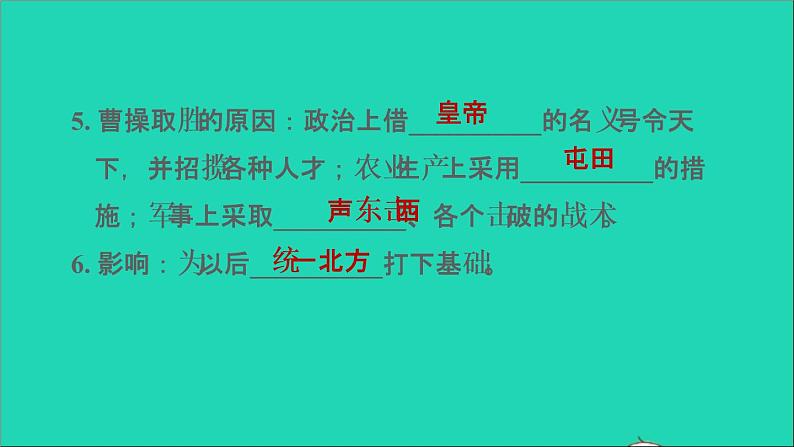 部编版七年级历史上册第四单元三国两晋南北朝时期：政权分立与民族交融第16课三国鼎立习题课件03