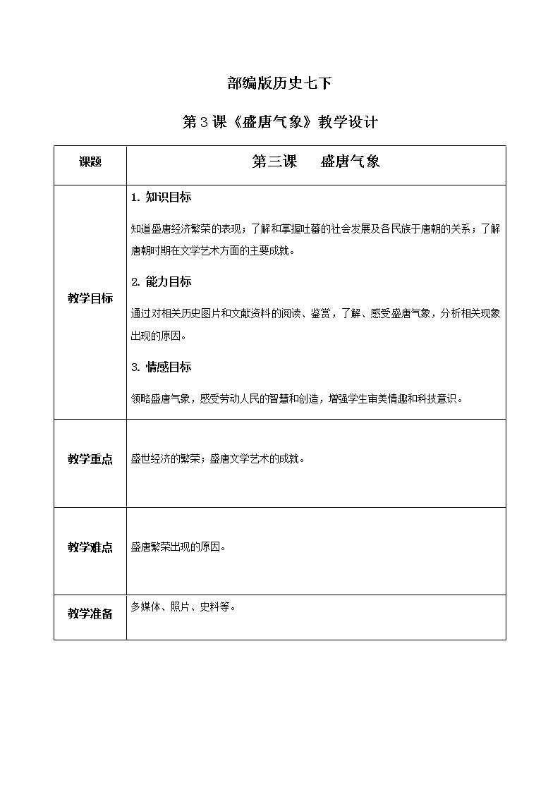 1.3《盛唐气象》教学设计第1页