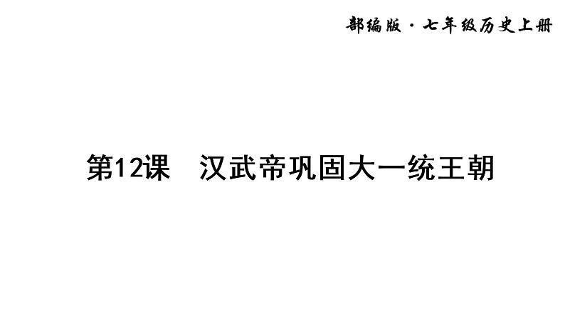 12 汉武帝巩固大一统王朝课件PPT第1页