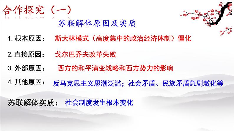 2022年江苏省历史中考二轮专题复习社会主义的探索课件07