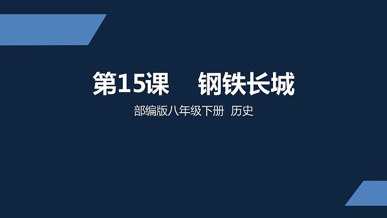 初二年级 历史 钢铁长城课件PPT第1页