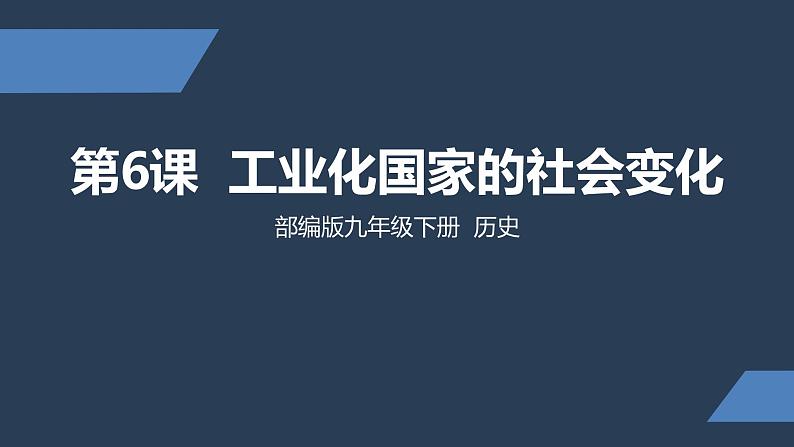 初三年级 历史 工业化国家的社会变化课件PPT第1页