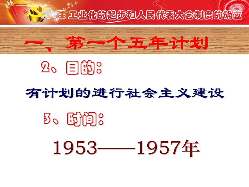 初中历史人教版（部编）八年级下册 第4课工业化的起步和人民代表大会制度的确立课件06