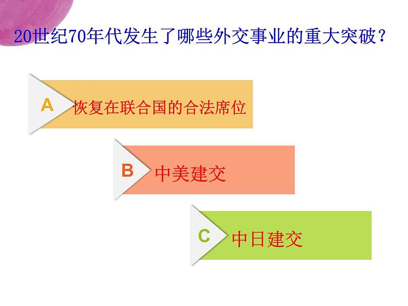 2022年人教版八年级历史下册第17课外交事业的发展课件 (2)第2页