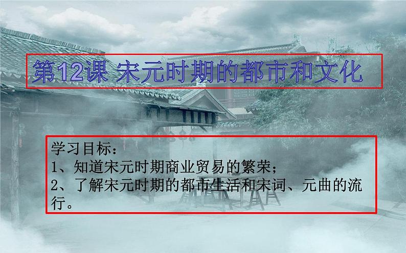 人教部编七下历史 12宋元时期的都市和文化 课件第3页