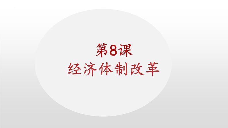 3.8经济体制改革 课件 2021-2022学年部编版八年级历史下册第1页