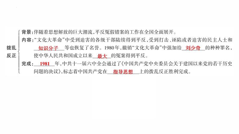 3.7伟大的历史转折 复习课件 2021-2022学年部编版八年级历史下册第5页