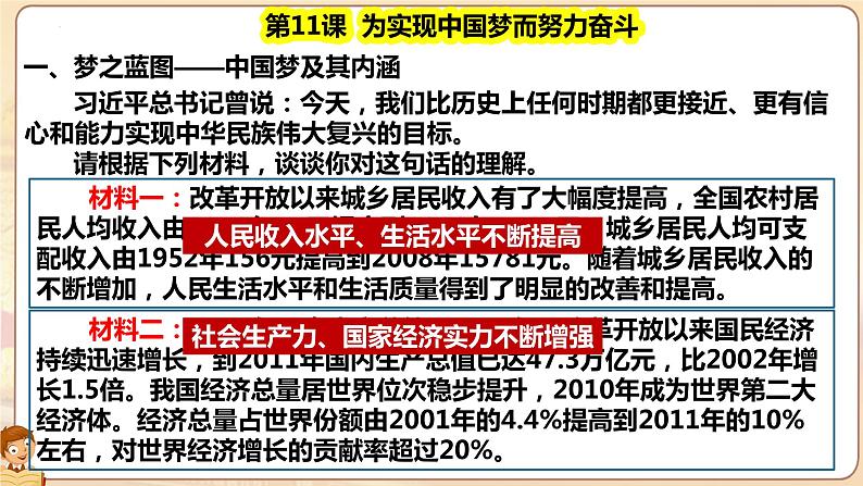 3.11 为实现中国梦而努力奋斗  课件 2021-2022学年部编第6页