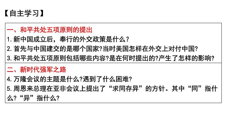 5.16 独立自主的和平外交课件 2021-2022学年部编版八第2页