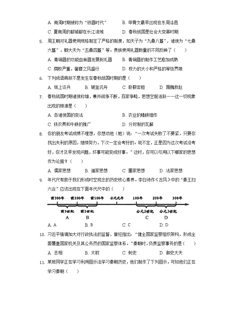 2021-2022学年四川省达州市开江县七年级（上）期末历史试卷（含解析）02