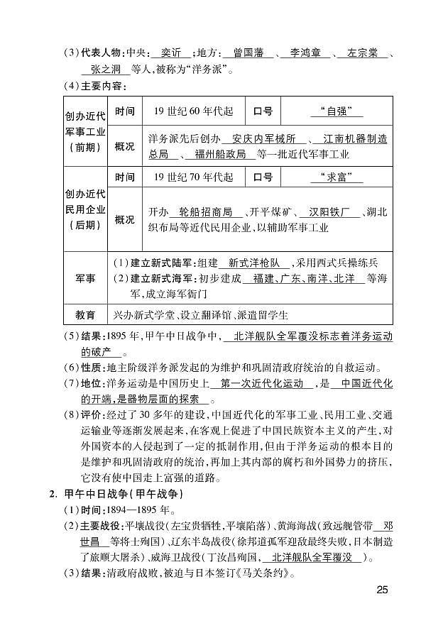 第二部分模块二 中国近代史（抢分记）-2022中考甘肃历史提优方案03