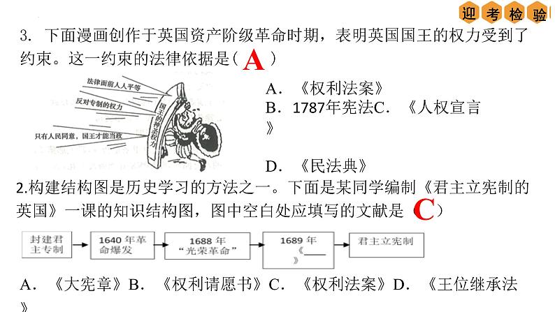 专题二资本主义制度的初步确立-2022年中考历史复习课件第8页