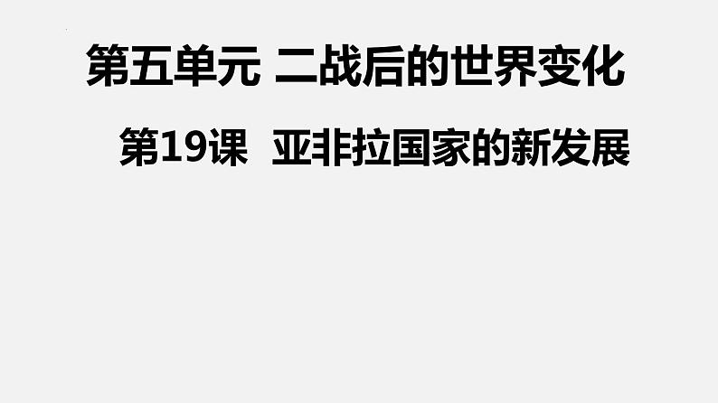 5.19亚非拉国家的新发展课件部编版历史九年级下册01