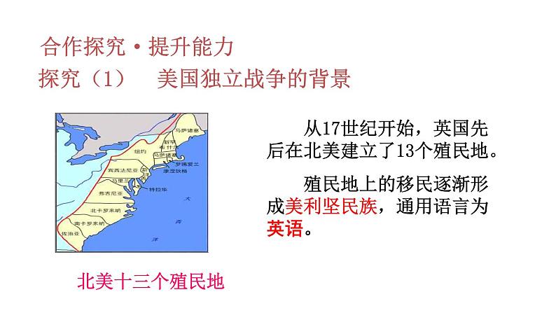 初中历史 人教课标版（部编） 九年级上册 第18课 美国的独立 课件04