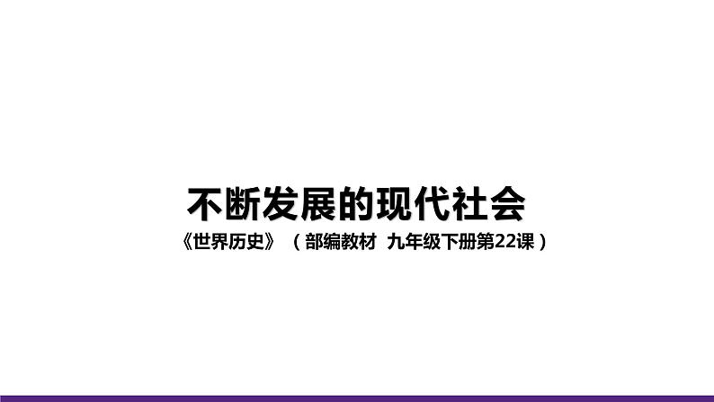 6.22不断发展的现代社会 课件 2021-2022学年部编版九第1页