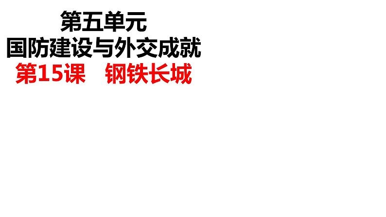 部编版八年级历史下册---5.15 钢铁长城--课件第2页