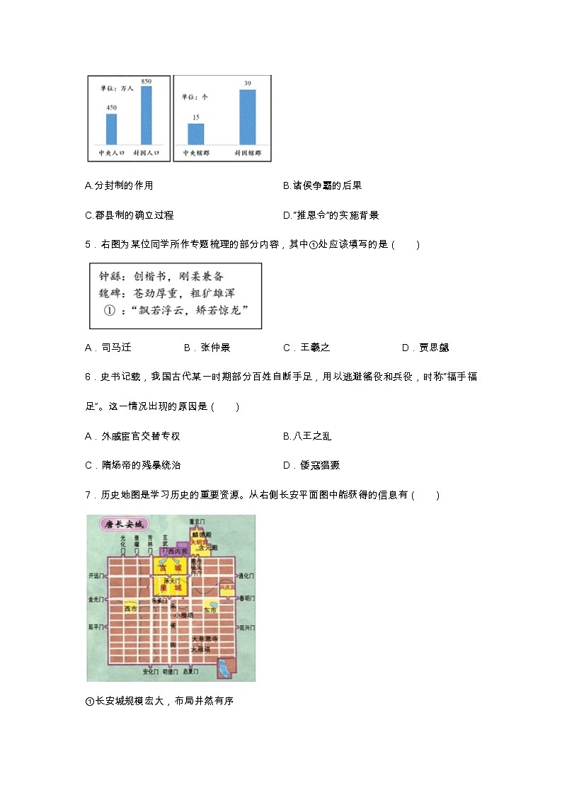 2022年北京市石景山区九年级一模历史试卷（无答案）第2页