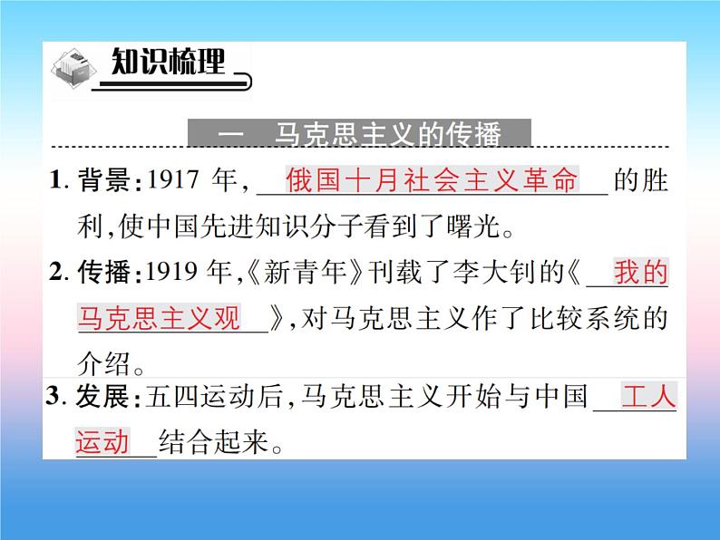 人教部编版八年级上册历史第四单元新时代的曙光第14课中国共产党诞生作业ppt课件第2页