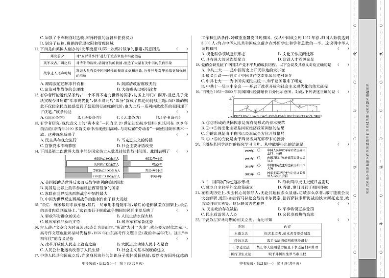 2022广东省中考信息卷历史试题2套（含答案）02