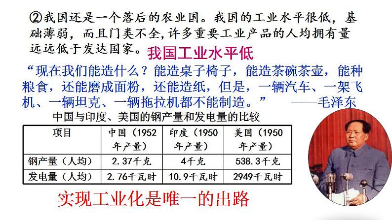 八下历史第4课新中国工业化的起步和人民代表大会制度的确立第4页