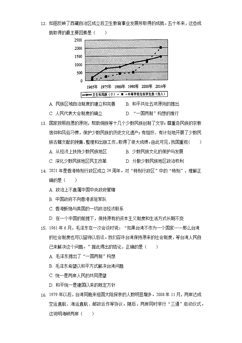 2020-2021学年河北省唐山市路南区八年级（下）期末历史试卷（含解析）第3页