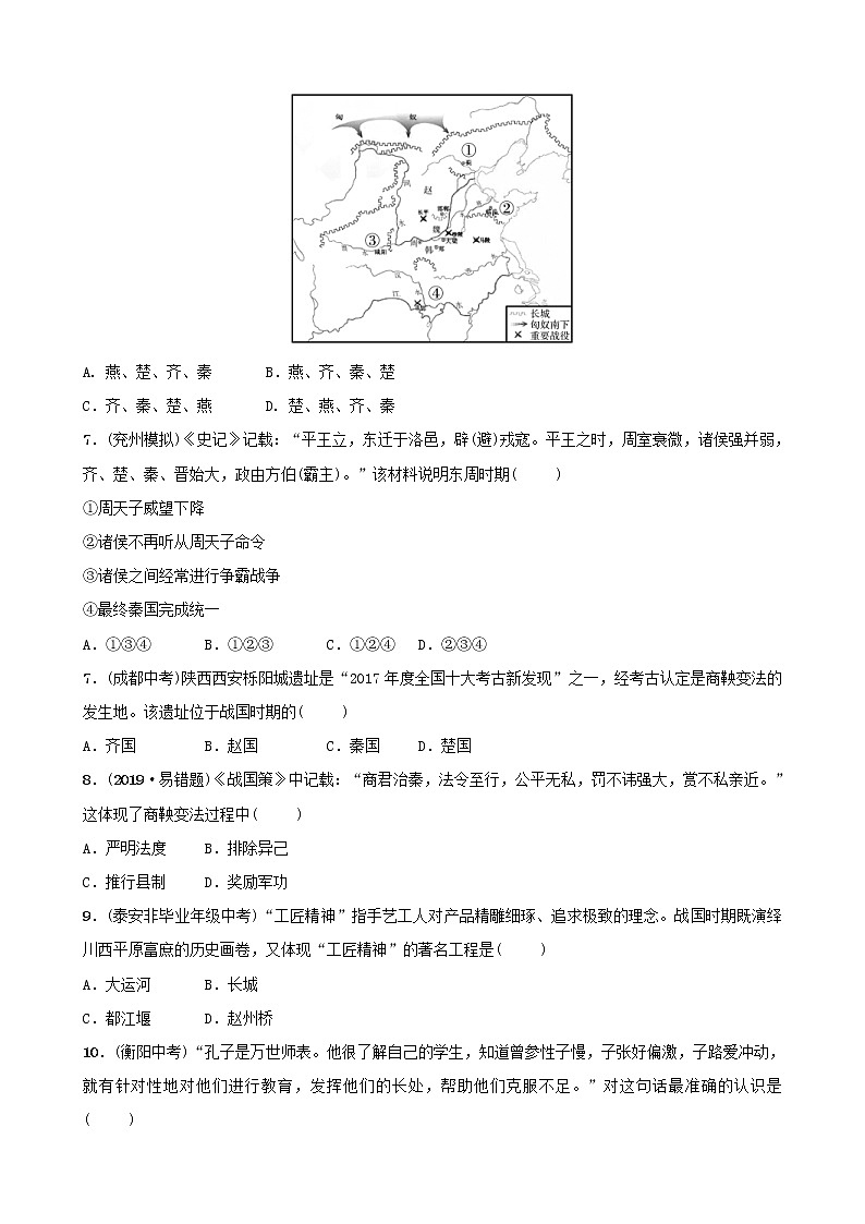 2022年山东省中考历史总复习01《史前时代及国家的产生和社会变革》同步测试（含答案）第2页