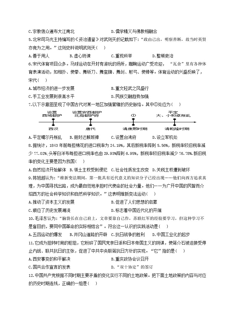 2022届中考历史冲刺猜题卷 山东烟台专版第2页