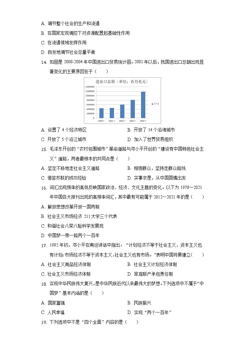 2021-2022学年山东省济宁市泗水县八年级（下）期中历史试卷（含解析）第3页