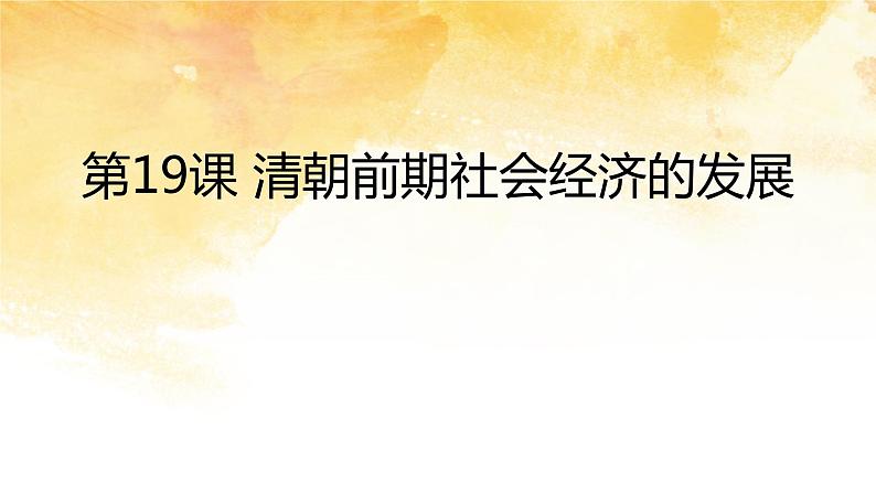 2021~2022学年部编版七年级历史下册第19课  清朝前期社会经济的发展第2页