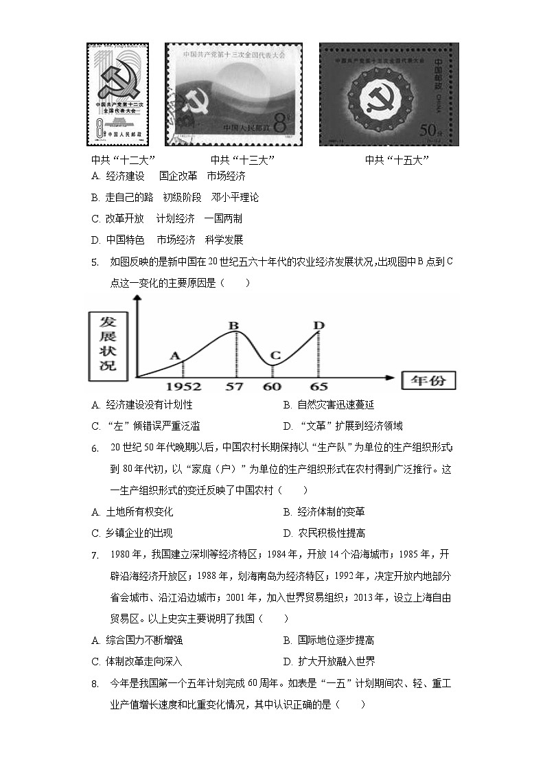2021-2022学年湖北省随州市高新区八年级（下）期中历史试卷（含解析）02
