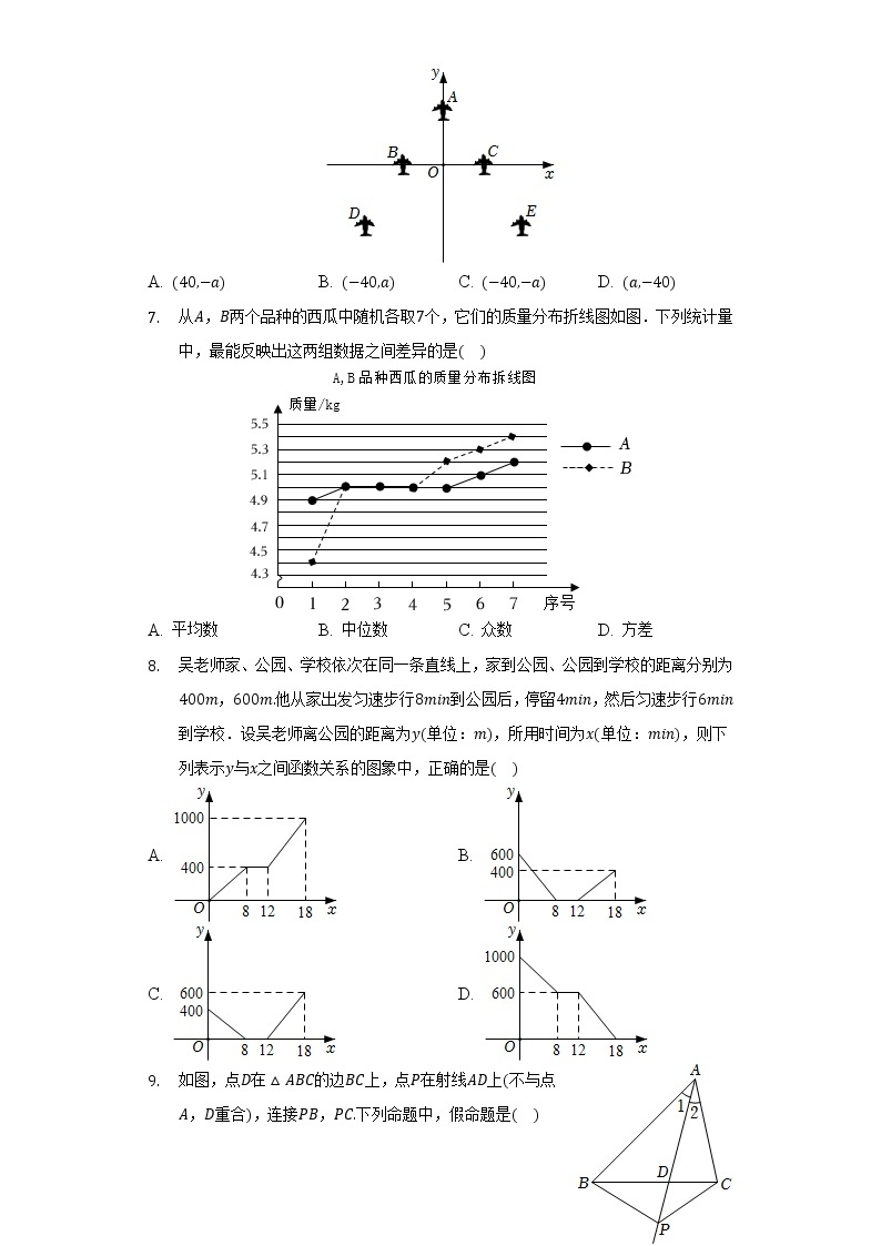 2022年浙江省台州市中考数学试卷（含解析）02