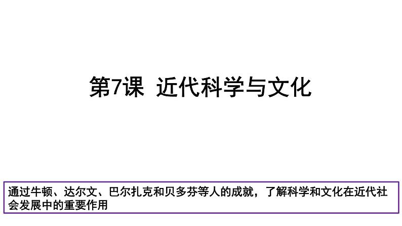 2021--2022学年度部编初中历史九年级下册第7课 近代科技与文化课件第2页