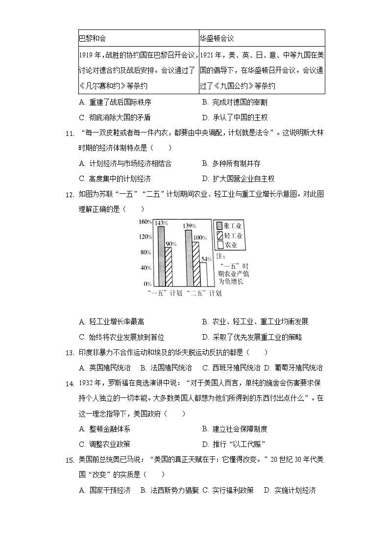 2021-2022学年山东省枣庄市滕州市九年级（上）期末历史试卷（含解析）第3页