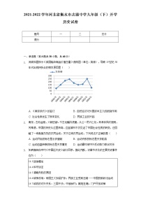 2021-2022学年河北省衡水市志臻中学九年级（下）开学历史试卷（含解析）